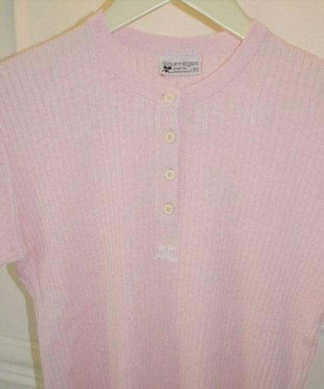 Courrèges - Rib knit Half Sleeve Tops