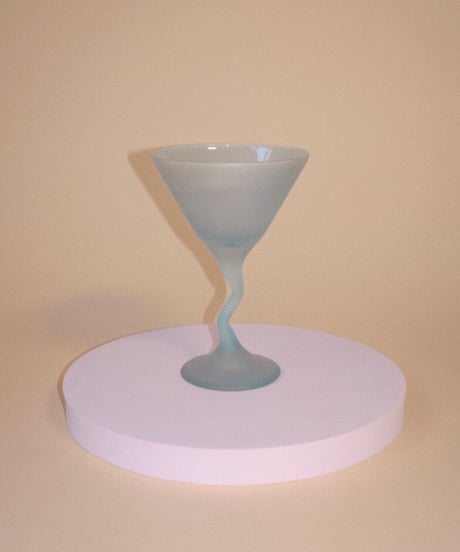 Pastel Martini Zig Zag Stem Glass