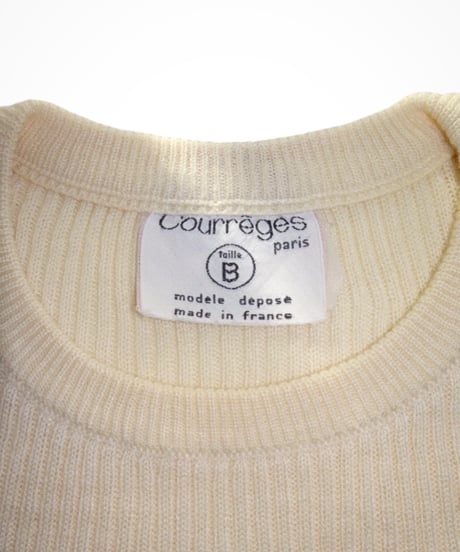 Courrèges -  Rib knit Short Sleeve Tops