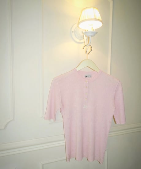 Courrèges - Rib knit Half Sleeve Tops