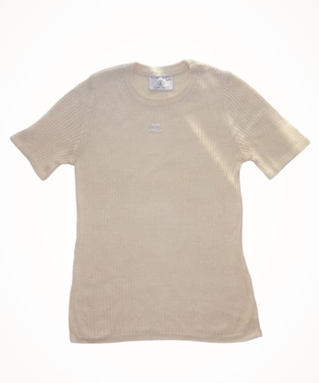 Courrèges -  Rib knit Short Sleeve Tops