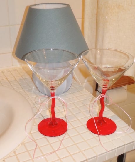 Red Stem Martini Glass / Last 1点