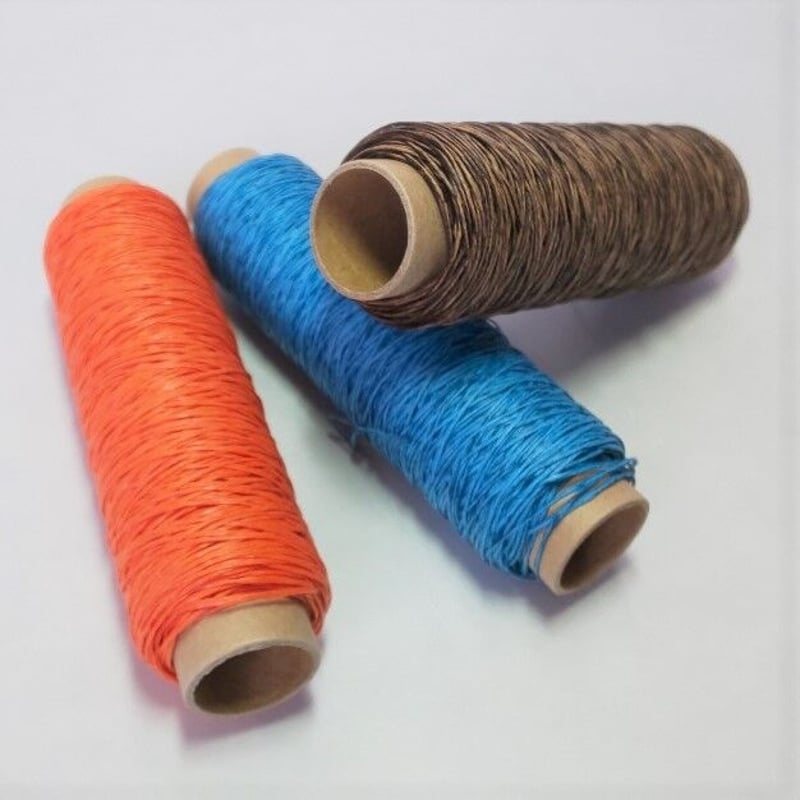 和紙糸3色セット（オレンジ・シアン・ブラウン） | 紙工房すぎやま