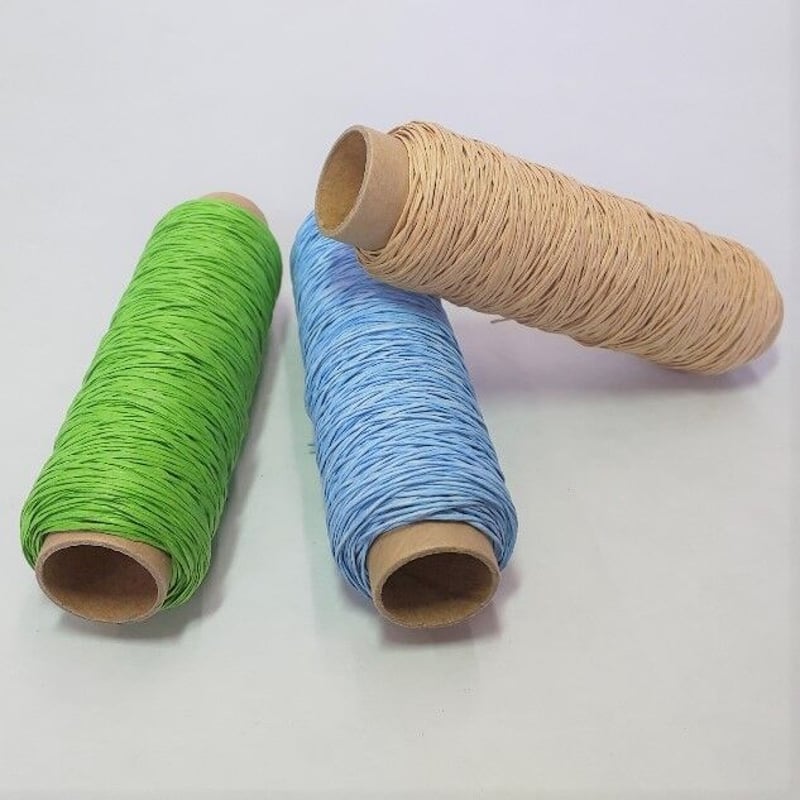 和紙糸3色セット（ライムグリーン・スカイブルー・ベージュ） | 紙