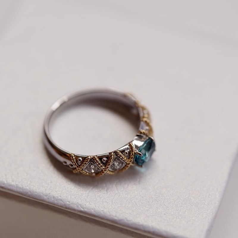 Ｒ様 インディゴライトトルマリン リング 188［一点物］リング インディゴライトトルマリン 2.5ct OV PT