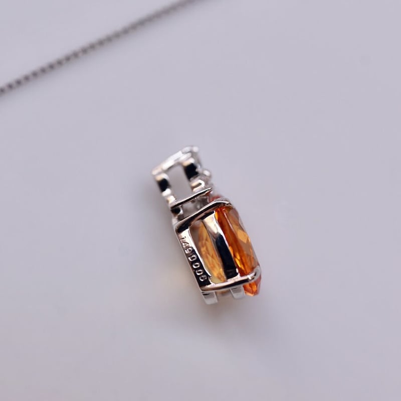 スペサルタイトガーネットシンプルネックレス（マンダリン） | izumi