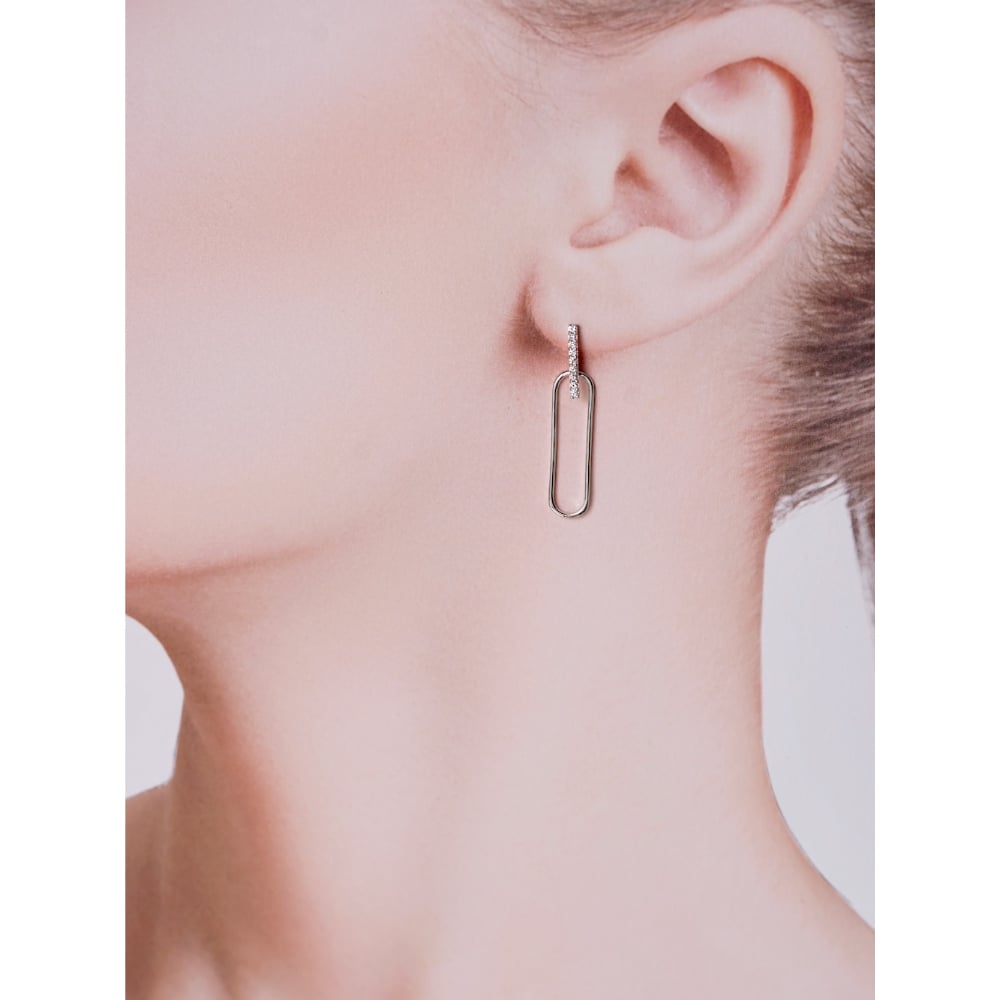 ダイヤモンドペーパークリップピアス (ダイヤモンド＆地金） | izumi