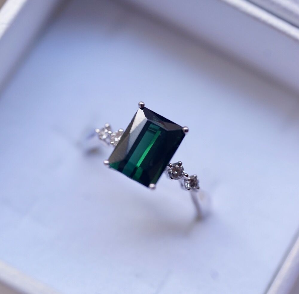 スクウェア グリーントルマリンリング | izumi ジュエリーシマノ