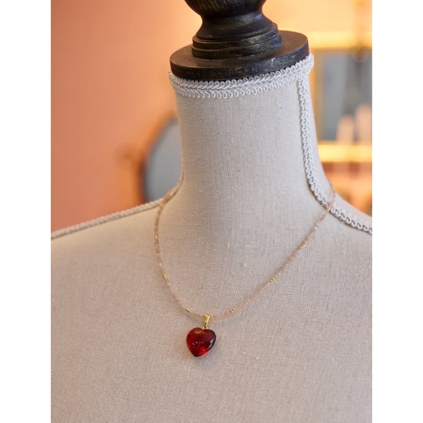 レッドアンバー ハートペンダント | izumi ジュエリーシマノ