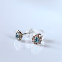 レア！ブルージルコンダイヤモンドピアス