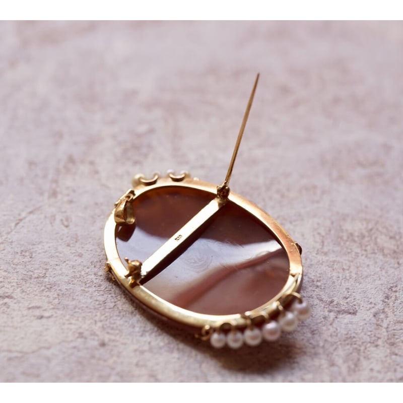 2人のキューピッド カメオブローチ（ペンダント兼用） | izumi