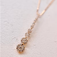 縦ライン1ctダイヤモンドネックレス