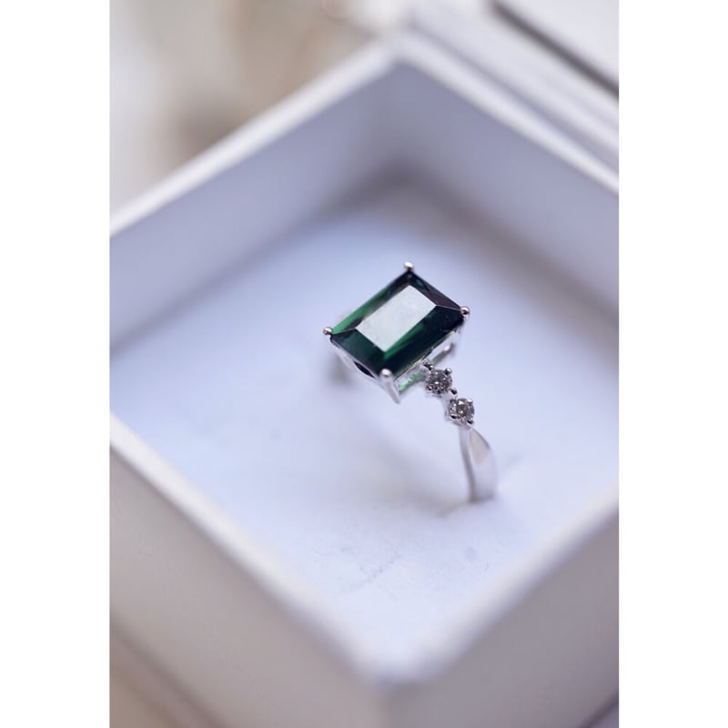 スクウェア グリーントルマリンリング | izumi ジュエリーシマノ