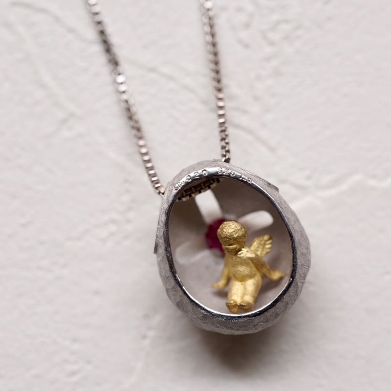 卵の隠れ天使ネックレス（角江千代治先生） | izumi ジュエリー