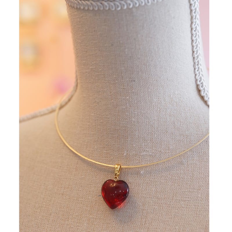 レッドアンバー ハートペンダント | izumi ジュエリーシマノ