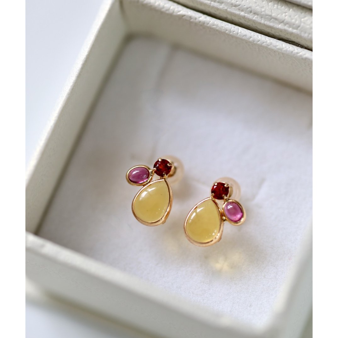 カラフルストーンピアス カラフルストーンピアス（シトリン） | izumi ジュエリーシマノ