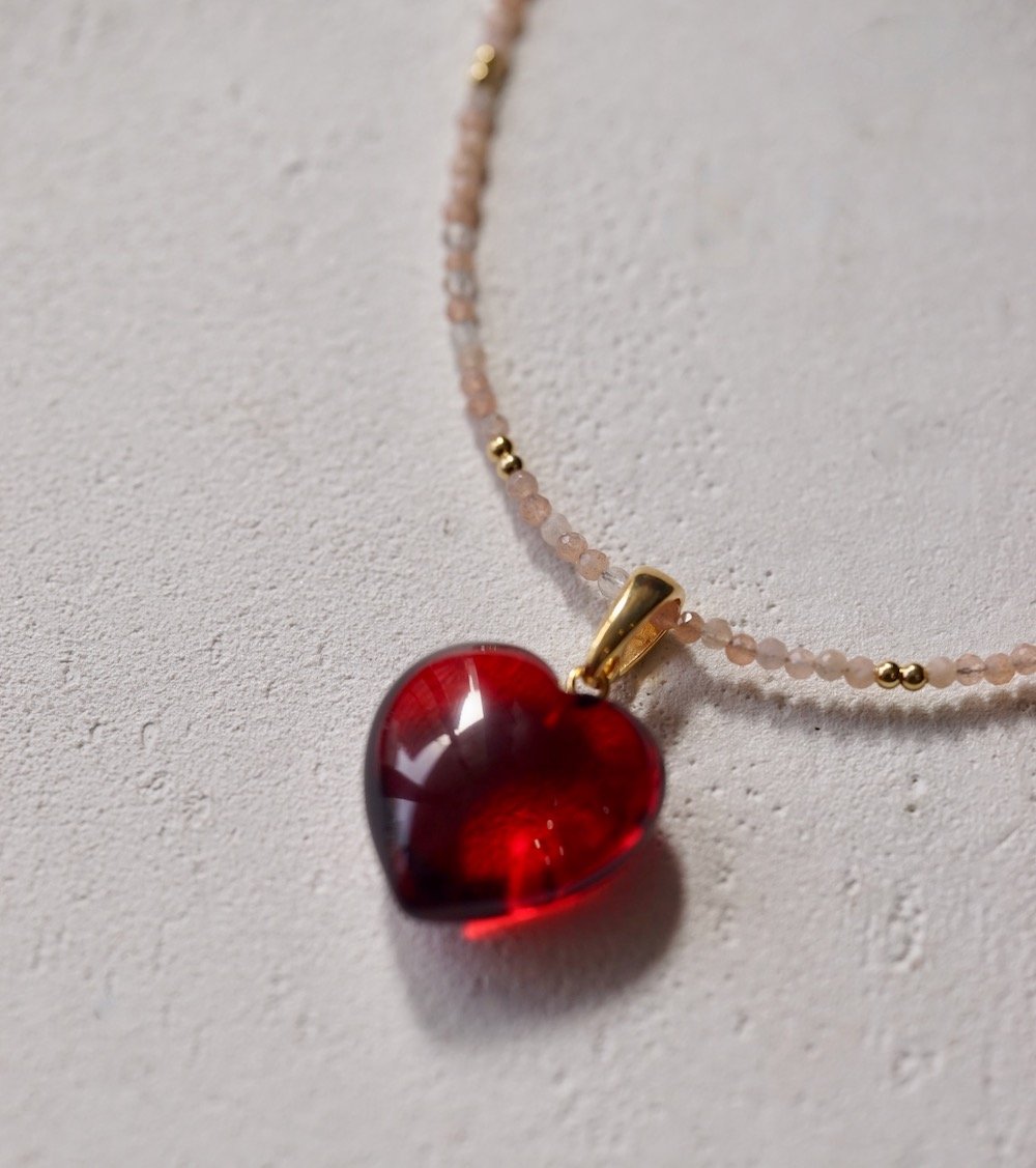 鼈甲レッドアンバー付きリング レッドアンバー ハートペンダント | izumi ジュエリーシマノ