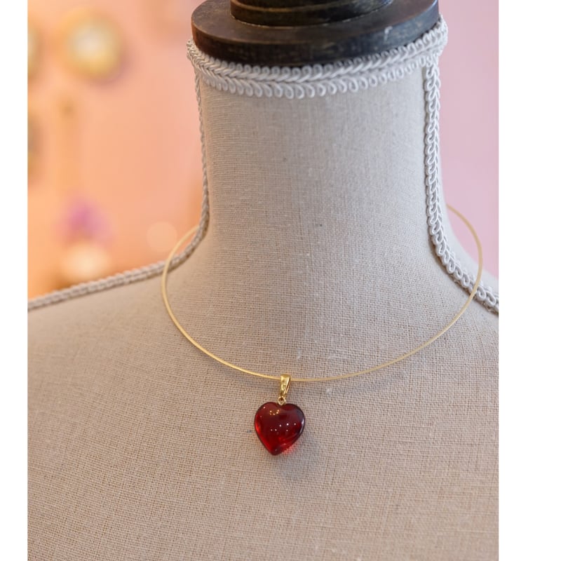 レッドアンバー ハートペンダント | izumi ジュエリーシマノ