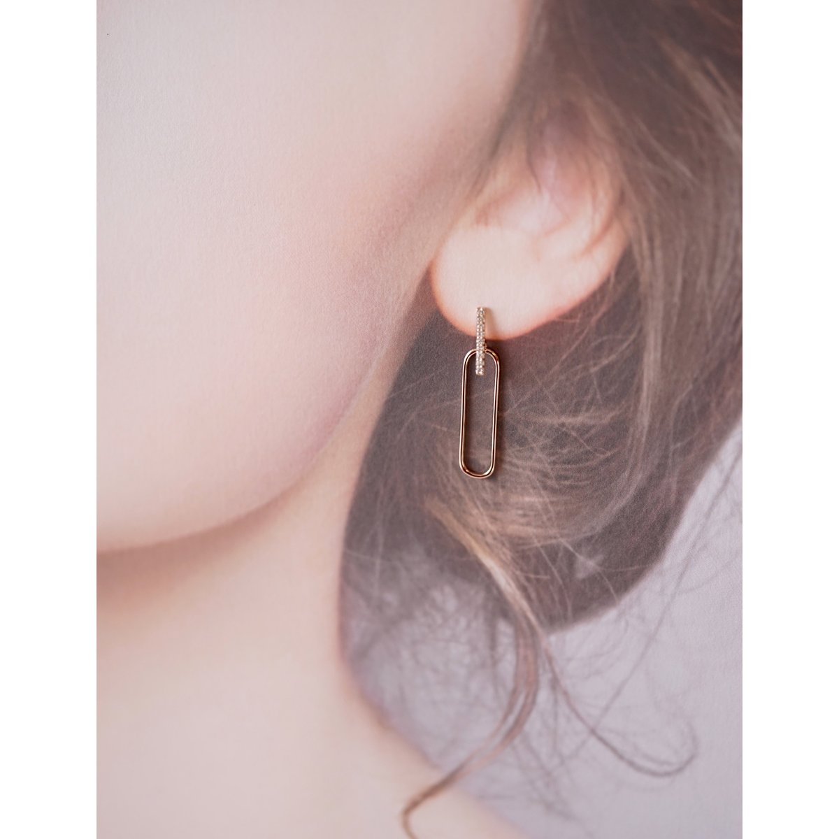 ダイヤモンド　ペーパークリップ　ピアス　k18 fit=scale-down,w=1200