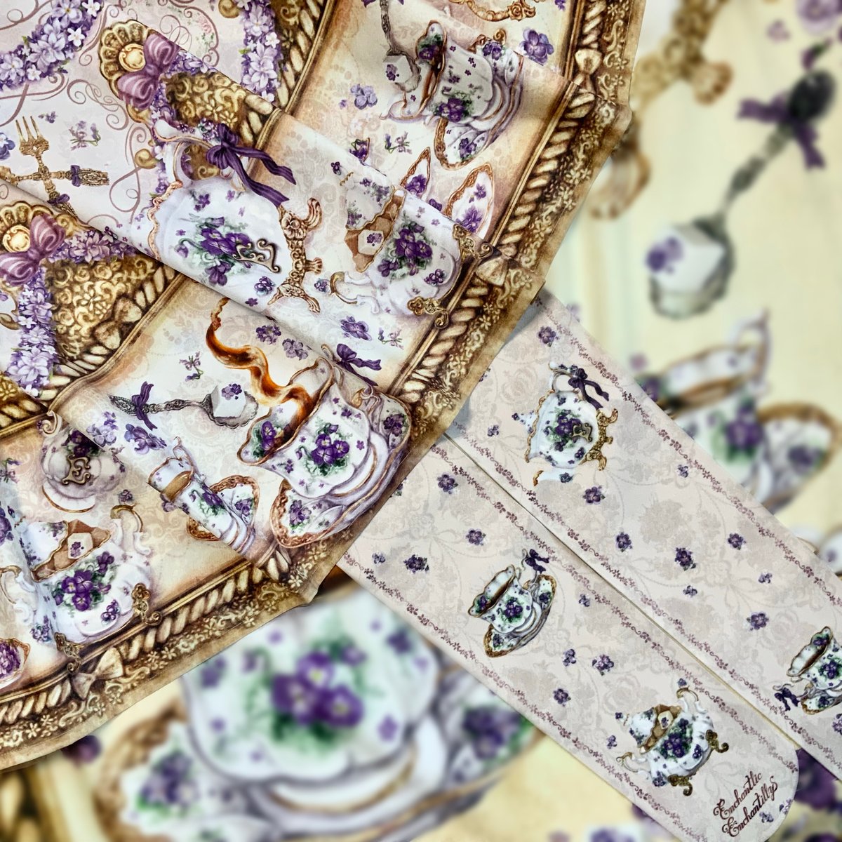 すみれのお茶会オーバーニーソックス (さくらピンク) | Enchantlic