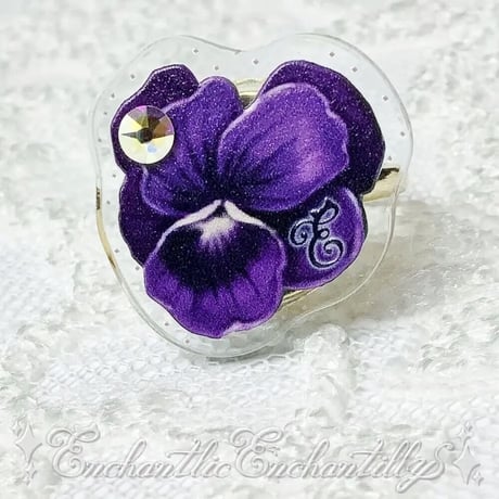 Dolled Up Ring (すみれ)＊スパークルアクリル＊