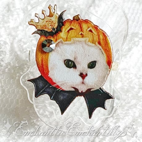 Jack-o'-Lantern Cat リング