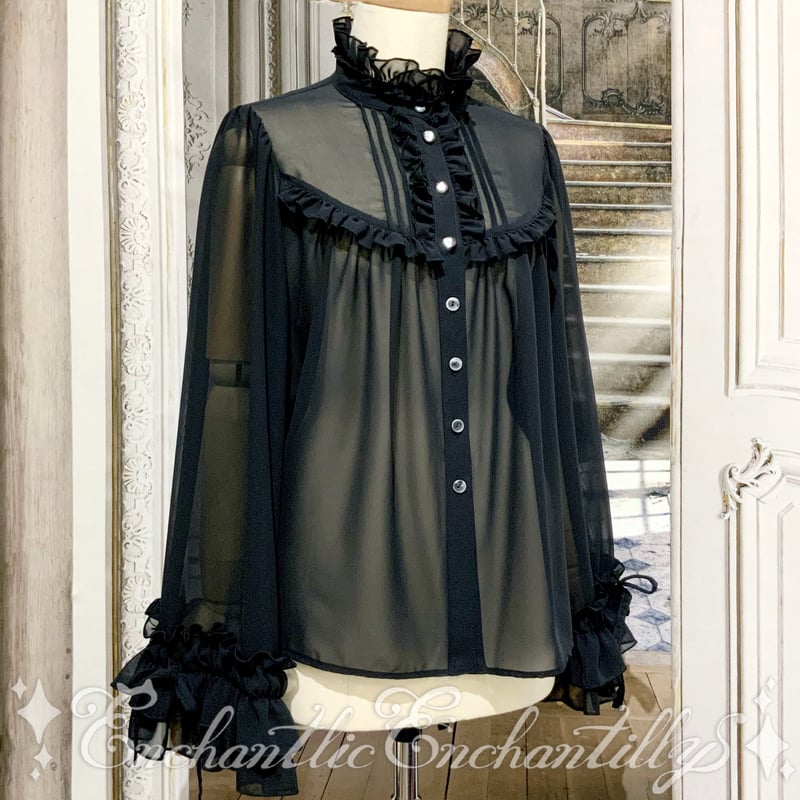 シャンテリー フリル ブラウス（3色展開） | Enchantlic Enchantilly