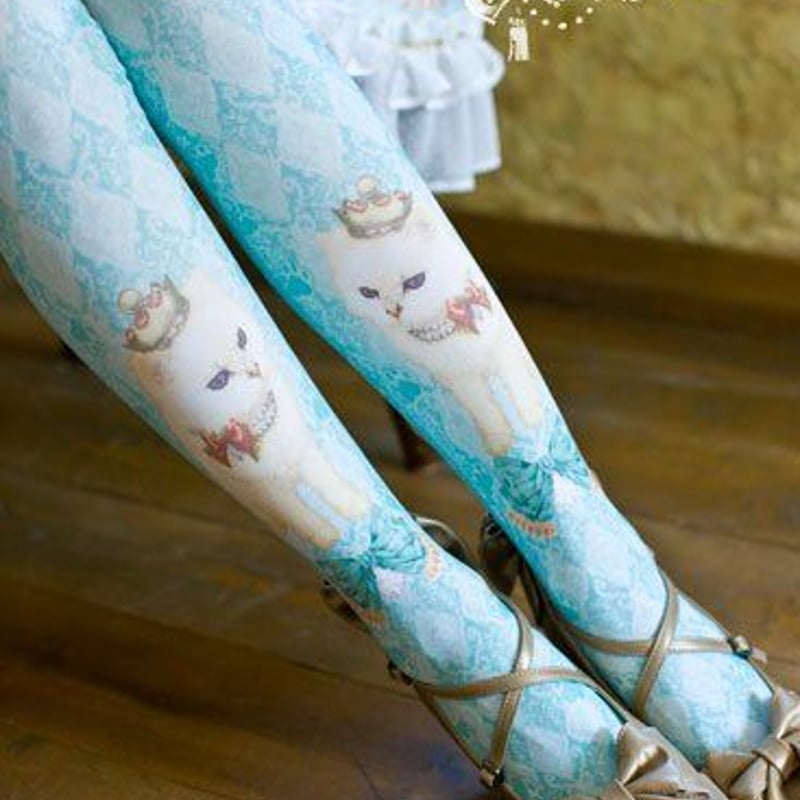 Enchantlic Enchantillyオリジナルプリントオーバーニー6柄（猫  