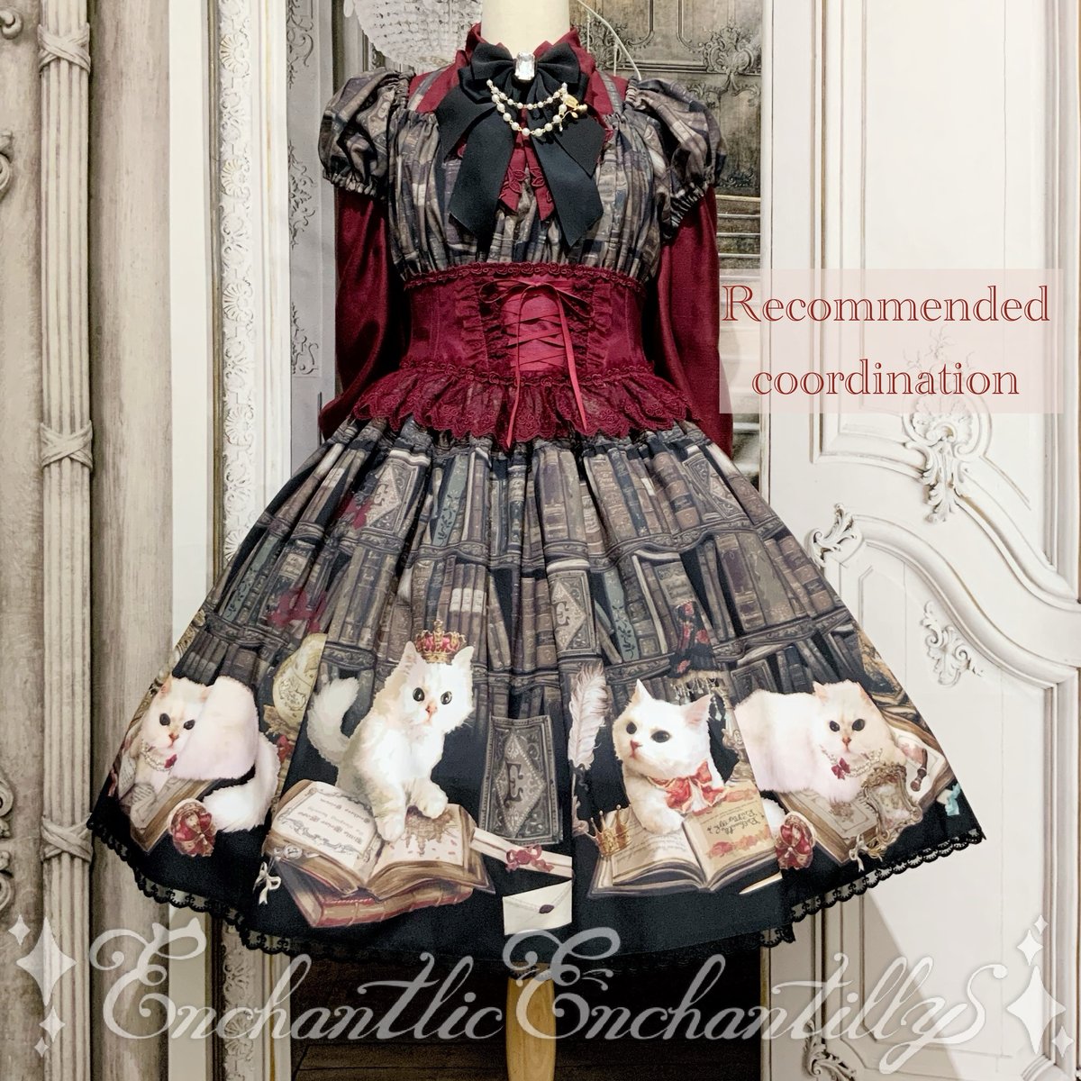 Queen Cat 〜秘密の書斎〜 ワンピース（黒） | Enchantlic Enchant