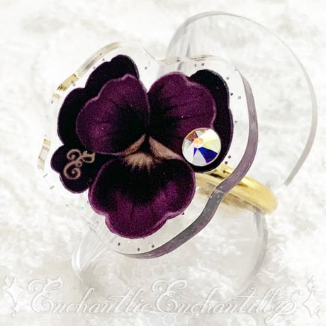 Dolled Up Ring (すみれ)＊スパークルアクリル＊