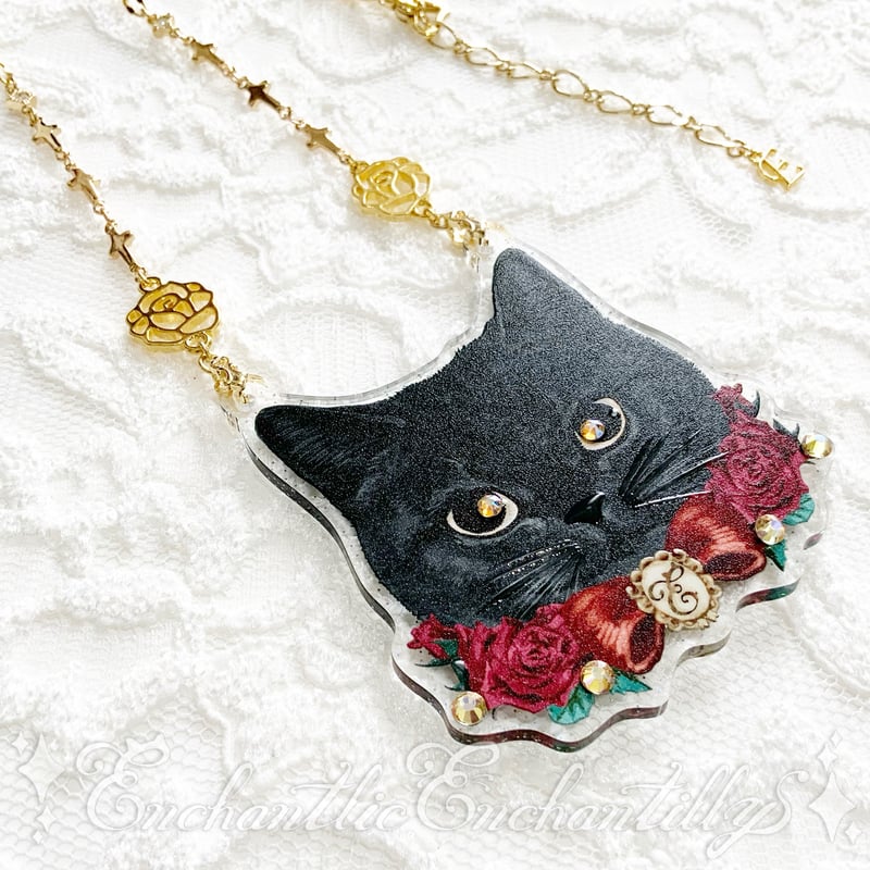 黒猫デザイン ネックレス 楽天市場】Pt900 ブラックダイヤモンド キャットモチーフ