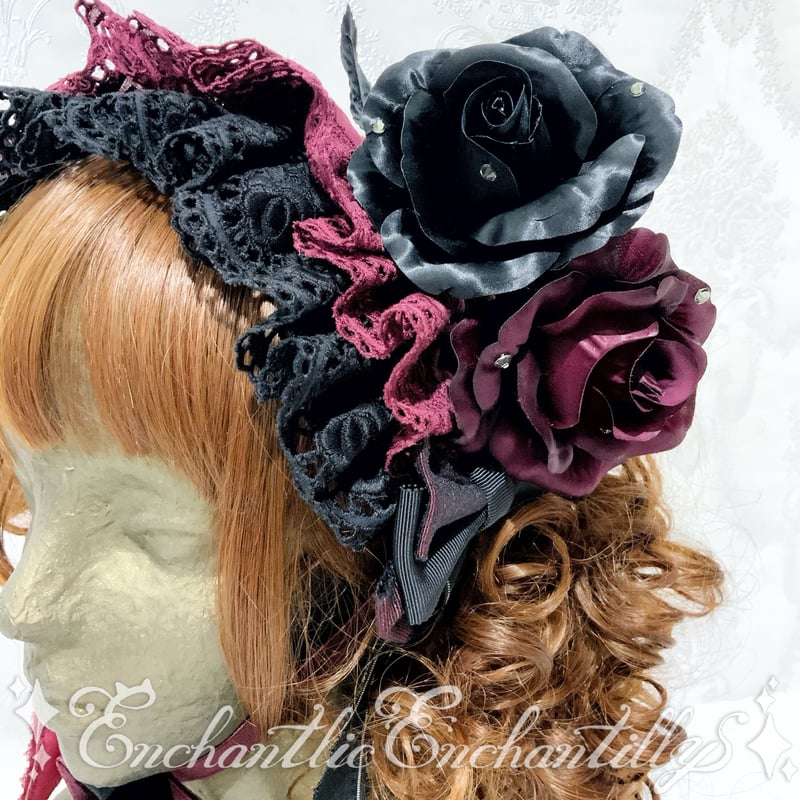 薔薇物語✨赤い薔薇と黒い薔薇✨ヘッドドレス | Enchantlic