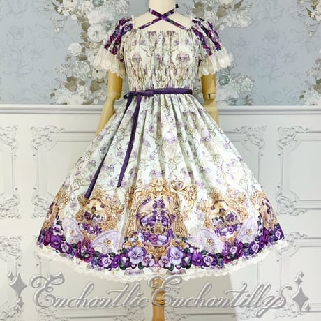 すみれ姫の王冠ワンピース（生成り）【2サイズ展開】
