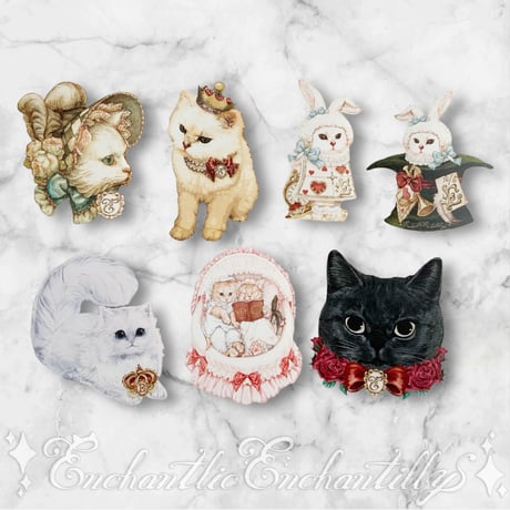 Enchantilly Cats オリジナルステッカー（ちょっと大きめサイズ）