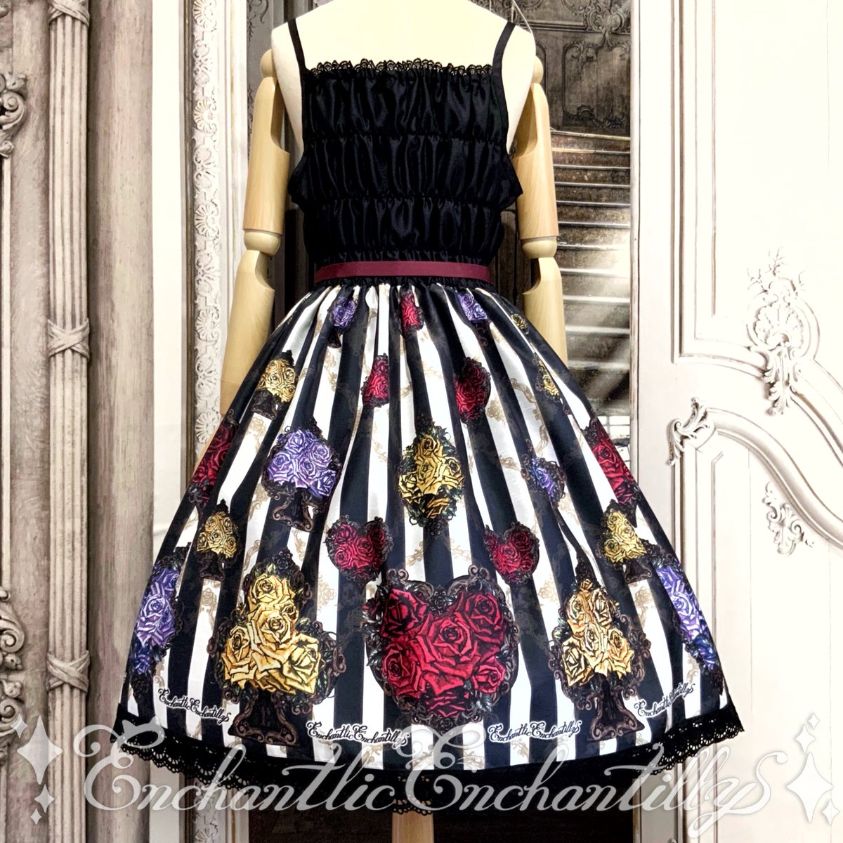 Angelic Pretty カップケーキギンガム トップス×スカートセット美品