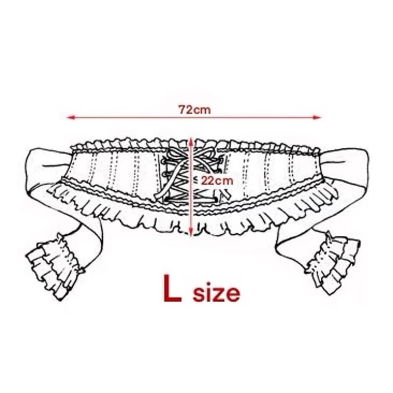 チュールレースリボンコルセット（黒×黒レース）ループ編み上げタイプ