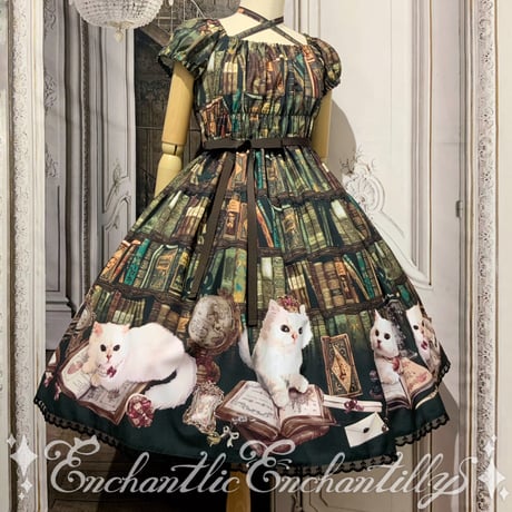 Queen Cat 〜秘密の書斎〜 ワンピース (クラシカルグリーン)