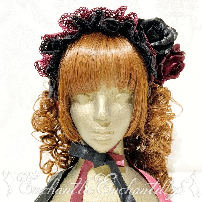 黒薔薇の円形ヘッドドレス 黒薔薇の円形ヘッドドレス ヘッドドレス（アクセサリー
