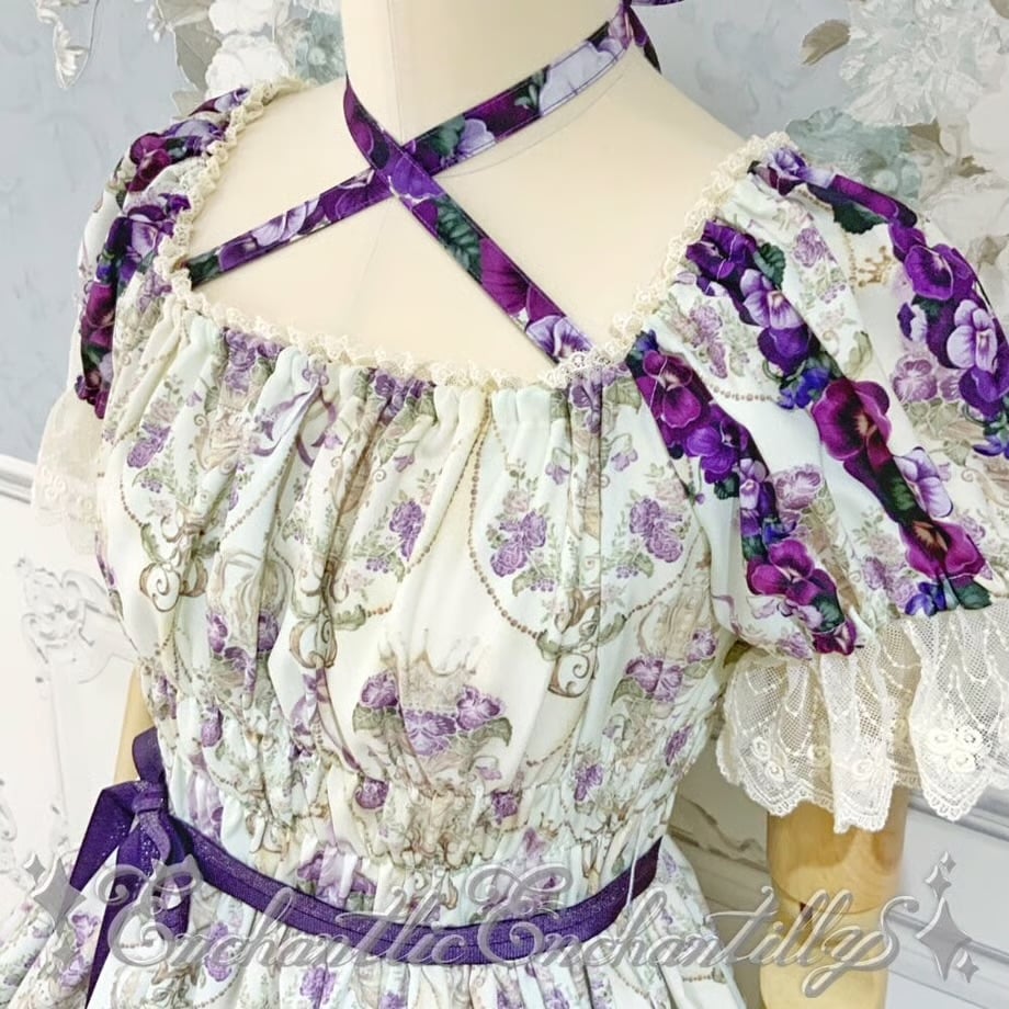 すみれ姫の王冠 ワンピース アンシャンテリック アンシャンテリー すみれ姫の王冠ワンピース（生成り） | Enchantlic Enchantilly