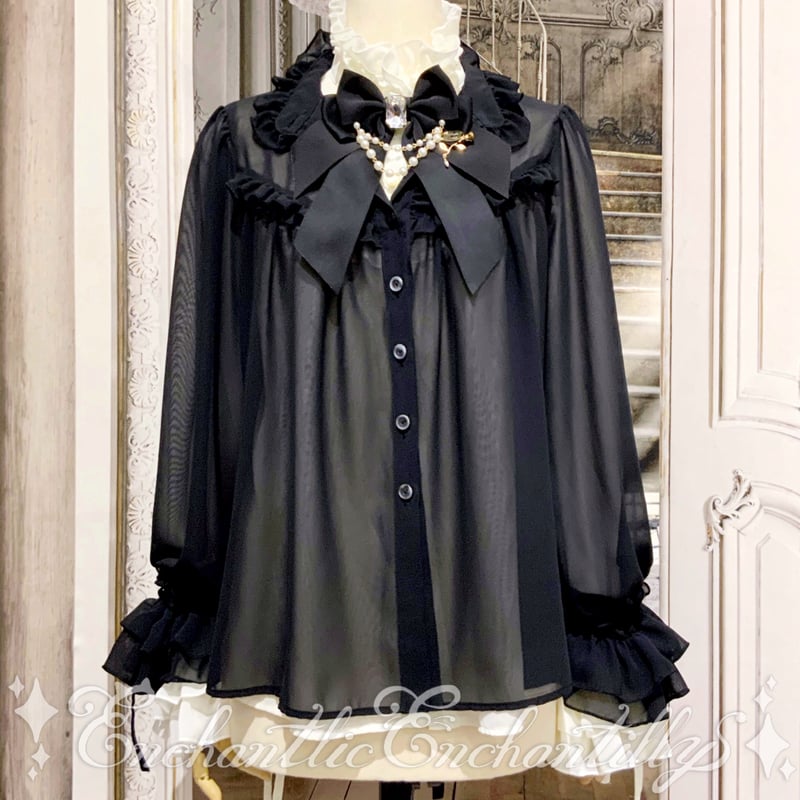 シャンテリー フリル ブラウス（3色展開） | Enchantlic Enchantilly