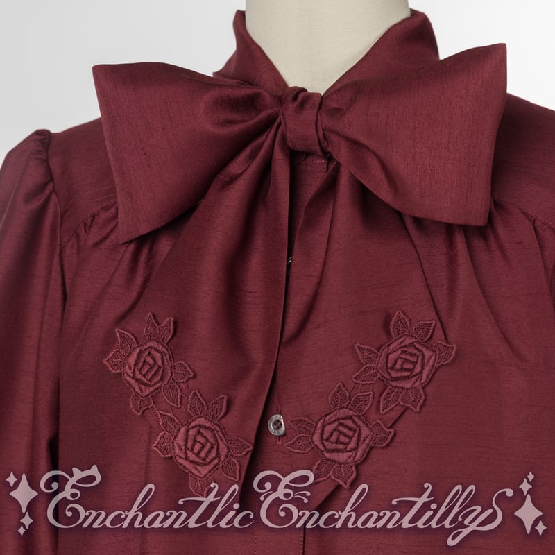 ノーブルリボンタイブラウス（エンジ） | Enchantlic Enchantilly on