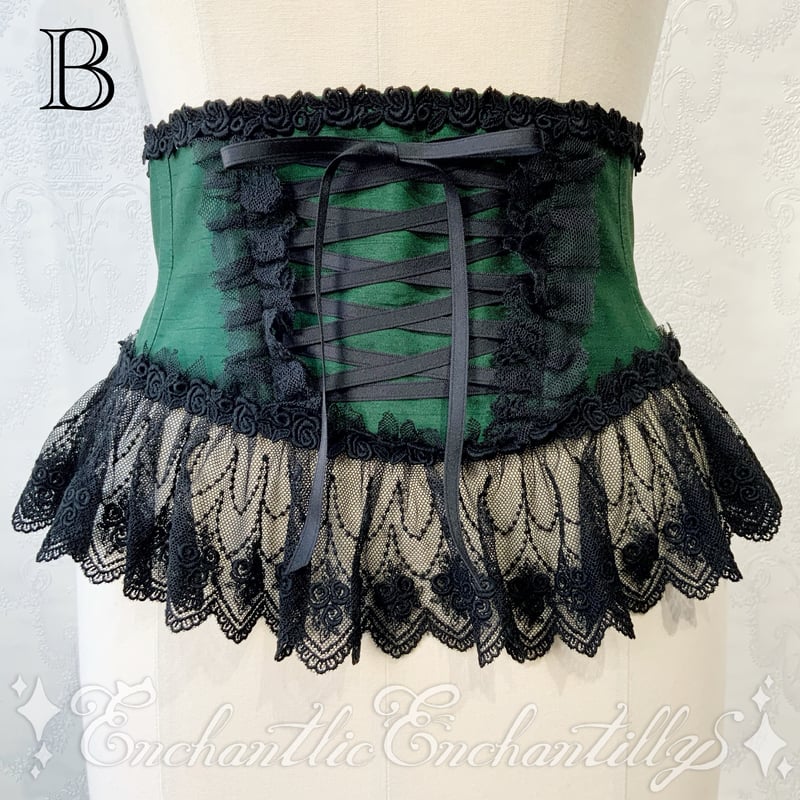チュールレースリボンコルセット（グリーン） | Enchantlic