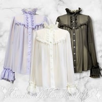シャンテリー フリル ブラウス（3色展開）