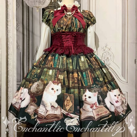 Queen Cat 〜秘密の書斎〜 ワンピース (クラシカルグリーン)