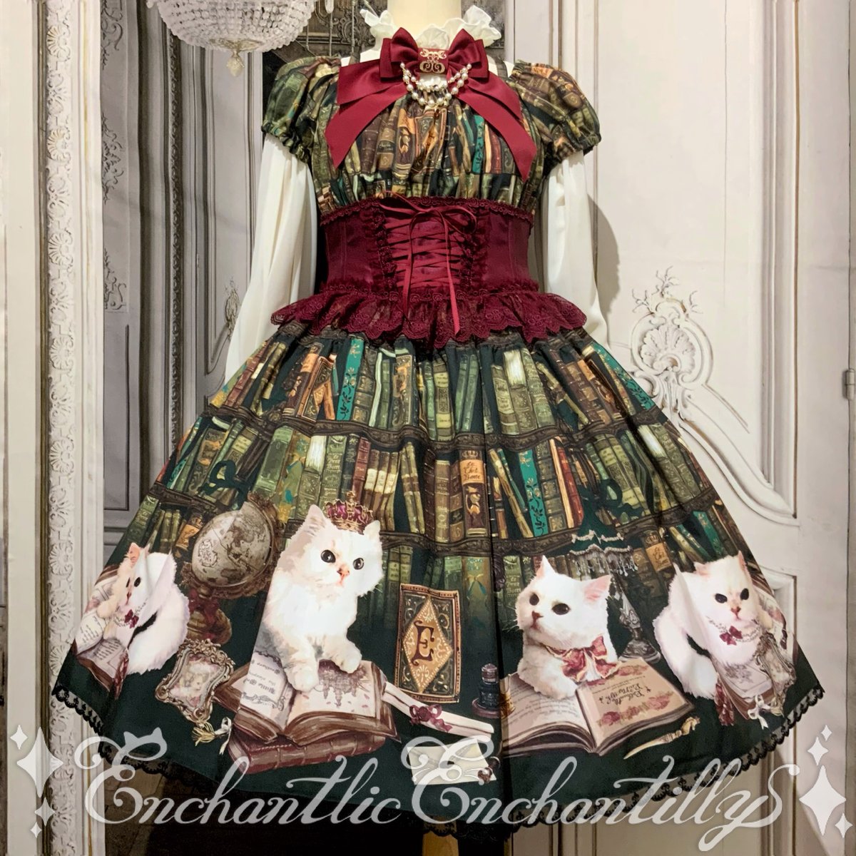 Queen Cat 〜秘密の書斎〜 ワンピース (クラシカルグリーン