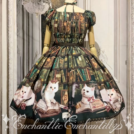 Queen Cat 〜秘密の書斎〜 ワンピース (クラシカルグリーン)