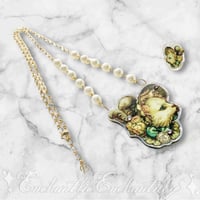Bonnet Cat Necklace  ring set