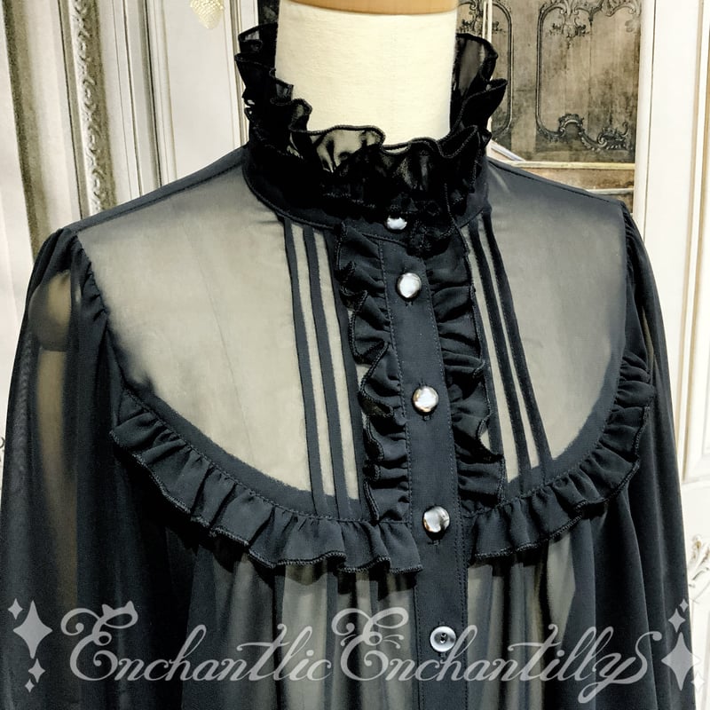 アンシャンテリックアンシャンテリー　ノーブルリボンタイブラウス　ネプチューン Enchantlic Enchantilly／ノーブルリボンタイブラウス