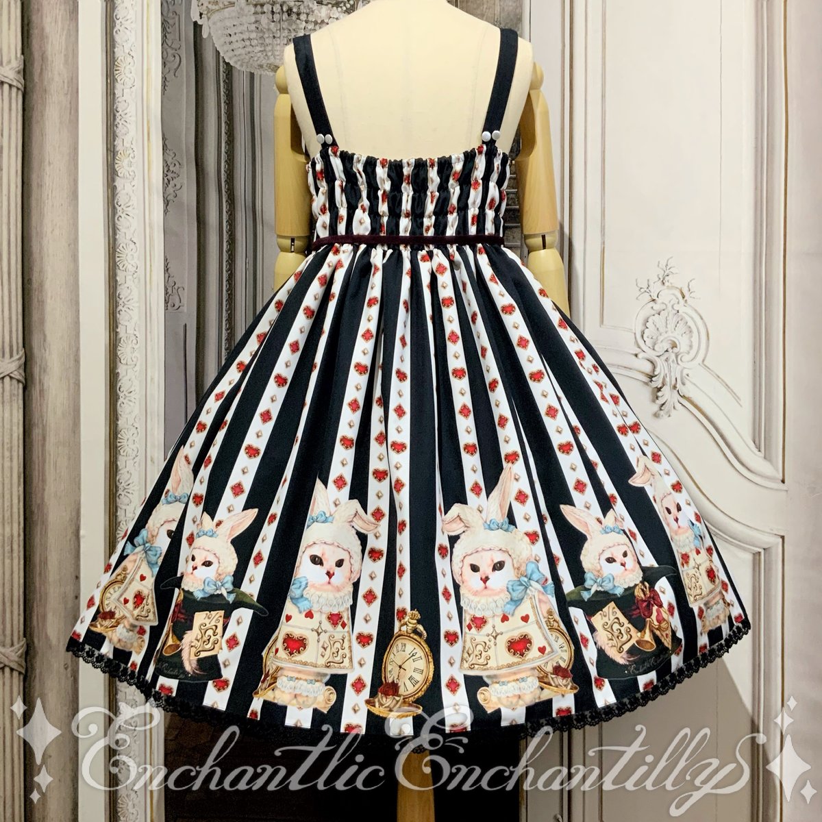 20日出品削除 Classic Tea House JSK ヘッドドレス 不思議の国のQueenCat JSK【M〜L size】 | Enchantlic Encha