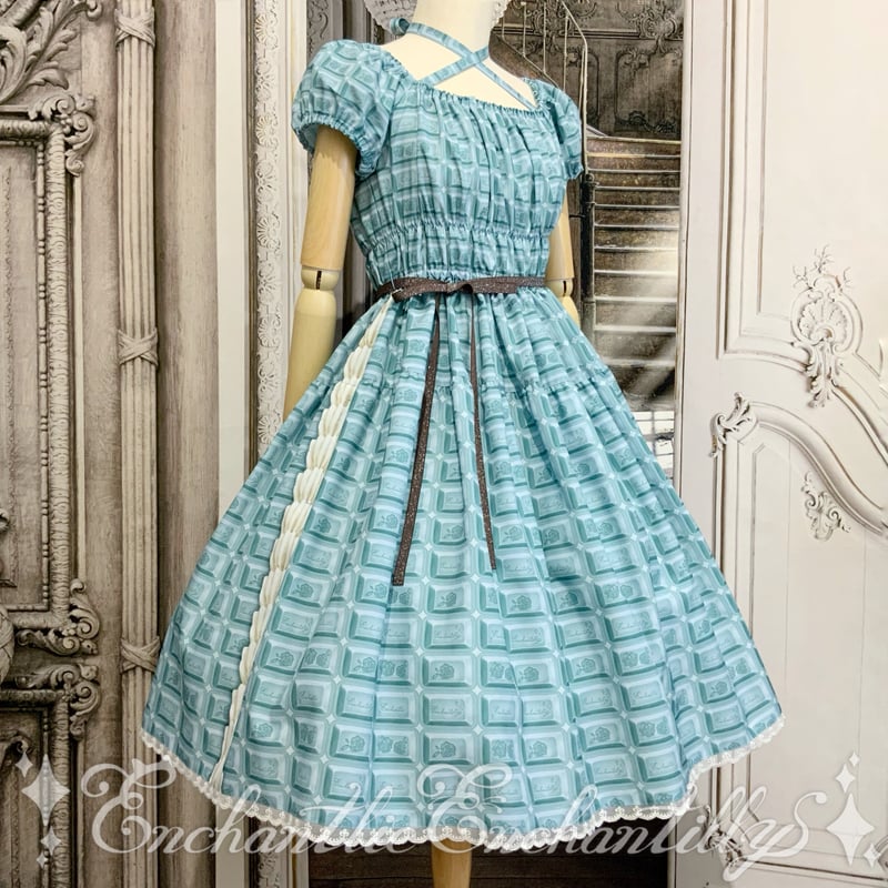 アンシャンテリックアンシャンテリー バラ柄ワンピース 黒 CATEGORY ドレス・JSK | Enchantlic Enchantilly onli
